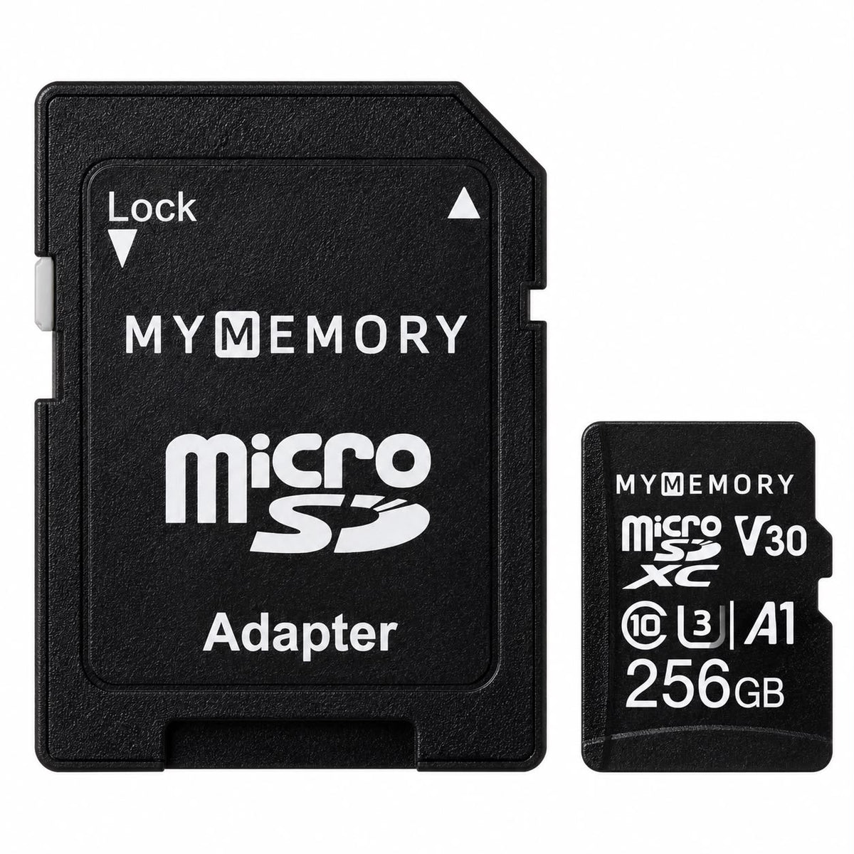 MyMemory PLUS 256GB microSD Card (SDXC) 4K A1 UHS-1 V30 U3 + Adapter - 100MB/s