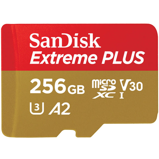 SanDisk 256GB Extreme Plus V30 Micro SD Card (SDXC) UHS-I U3 - 170MB/s - REFURBISHED