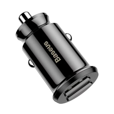 Baseus Grain Car Charger (Dual USB 5V 3.1A ) - Black