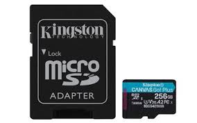 Kingston 256GB Canvas Go Plus microSD Card (SDXC) Gen4 200MB/s A2 U3 V30 + Adapter