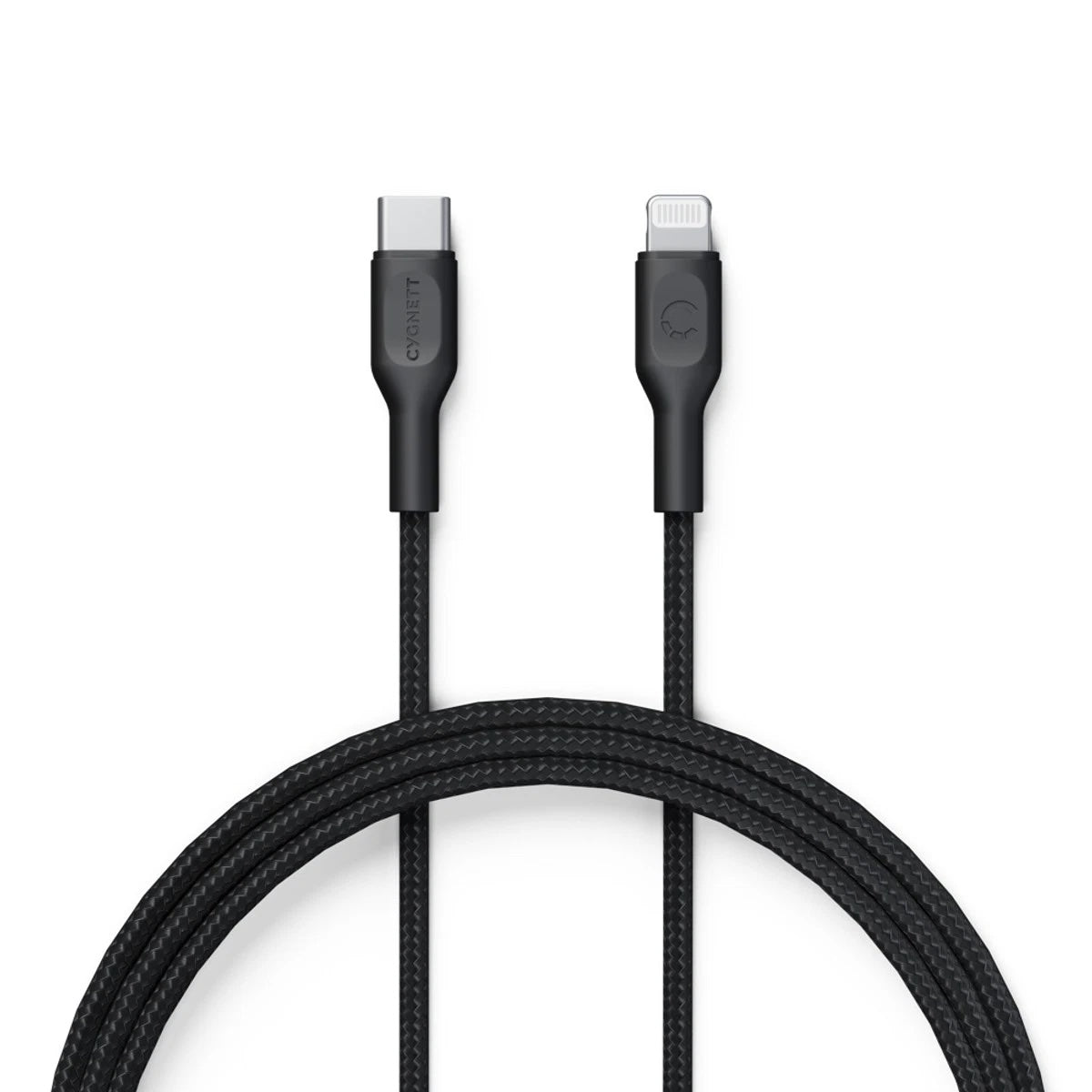 Cygnett Fast 30W USB-C to Lightening Premium Braided 2.2m Cable Black