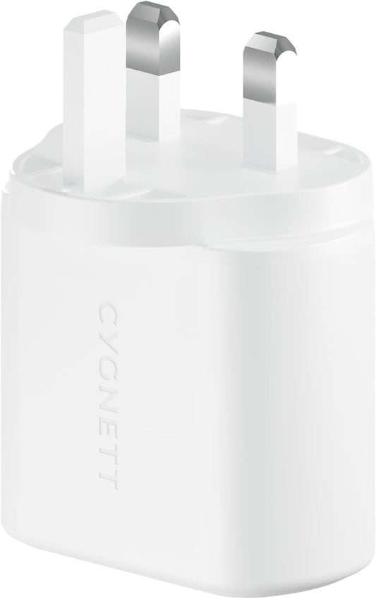 Cygnett PowerPlus 35W Dual USB-C Wall Charger – High-Speed Charger
