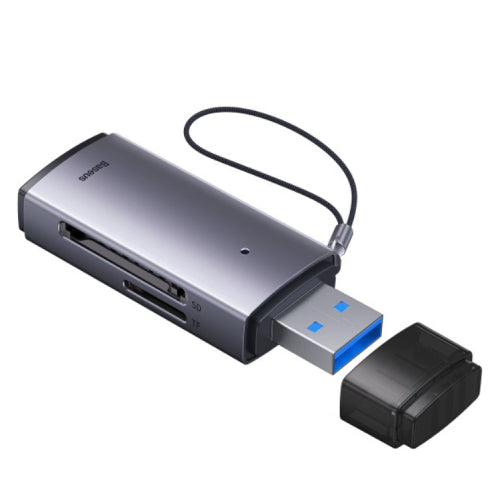 Baseus Lite Series USB-A to SD/TF Card Reader - Grey