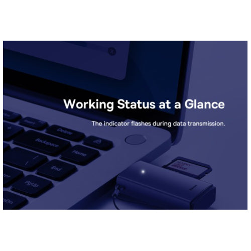 Baseus Lite Series USB-A to SD/TF Card Reader - Grey