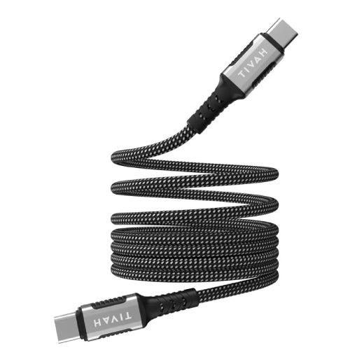 Havit CB6297 Nylon Braided PD60W USB-C to USB-C 1M Cable - Black