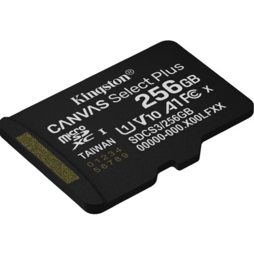 Kingston 256GB Canvas Select Plus microSD Card (SDXC) + Adapter- 150MB/s