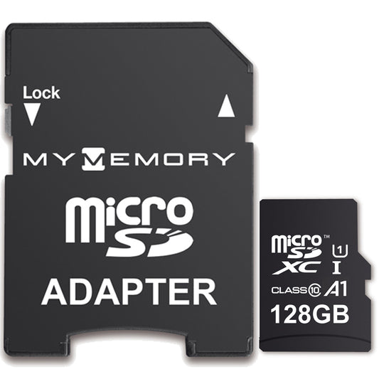 MyMemory 128GB V10 High Speed microSD Card (SDXC) A1 UHS-1 U1 + Adapter - 100MB/s