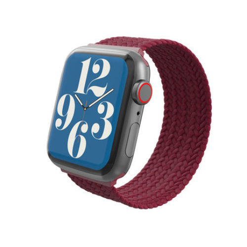 GEAR4 IWatch Compatible with Apple Watch 41/40/38 mm Braided Solo Loop LG Band Wine