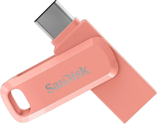 SanDisk 64GB Ultra Dual Drive Go, USB Type-C Peach, SDDDC3-064G OFFICIAL REFURB