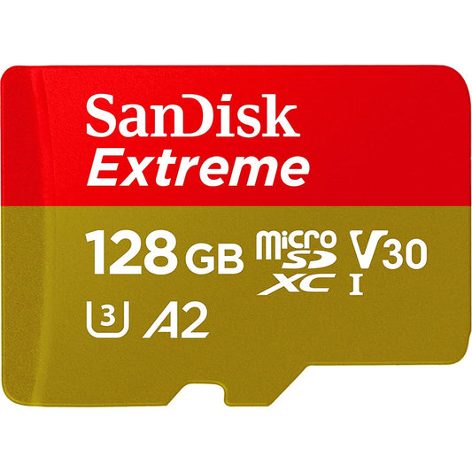 SanDisk 128GB Extreme Micro SD (SDXC) Card A2 Up to 190MB/s Read Speeds - REFURBISHED