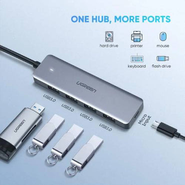 UGREEN USB C Hub 4 Ports USB Type C to USB 3.0 Hub Adapter with Charging Port