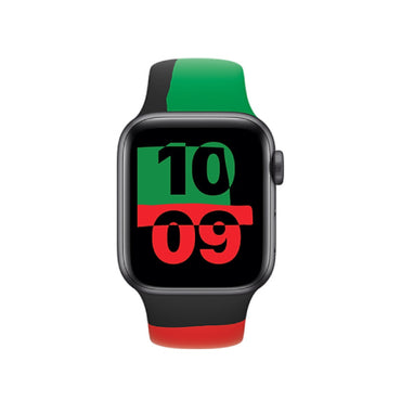Apple Official Watch Band 38mm/40mm unity Sport Band - Black/ Green/ Red (Open Box)