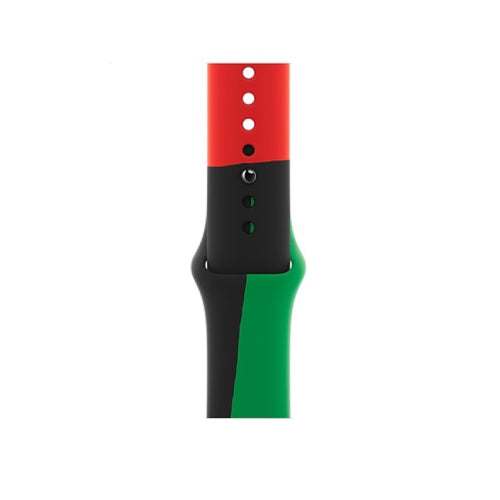 Apple Official Watch Band 38mm/40mm unity Sport Band - Black/ Green/ Red (Open Box)
