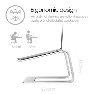 Desire2 Supreme Pro Laptop Stand - Gaming Stand, Silver