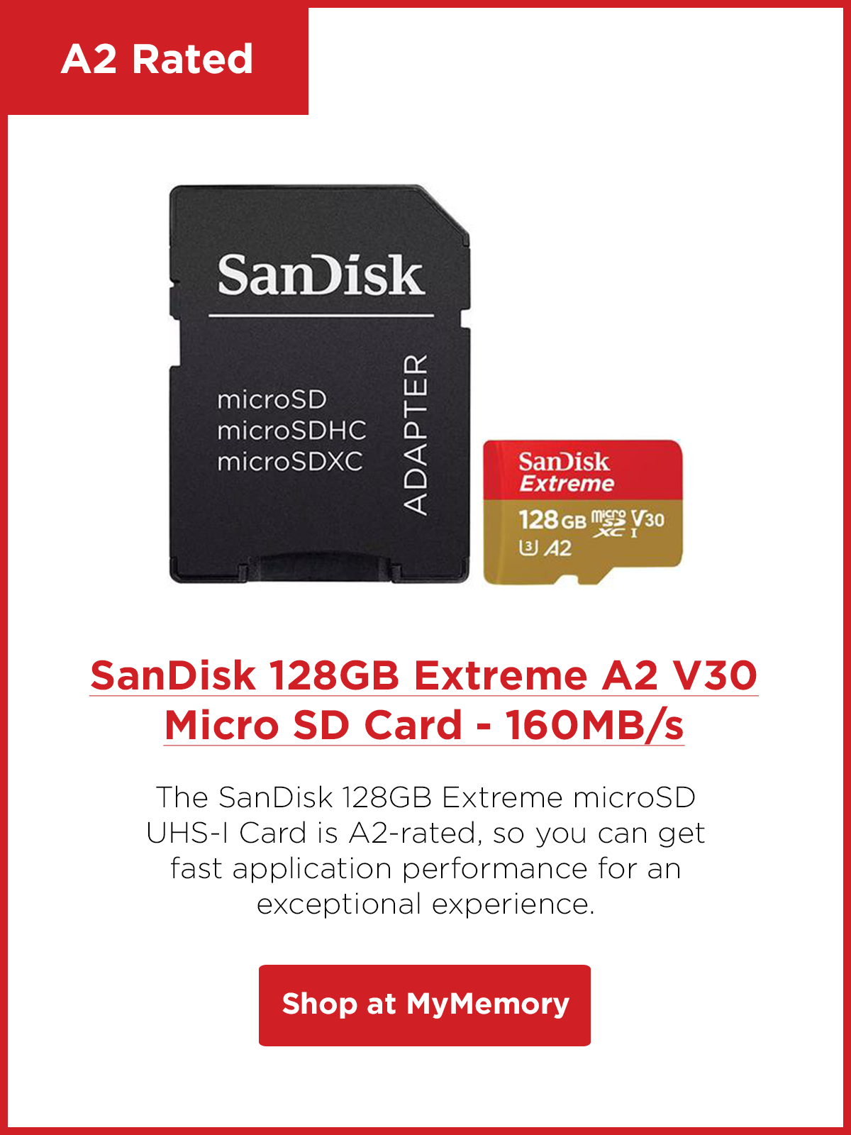 Micro SD Sandisk EXTREME 64GB -100Mb/S A1