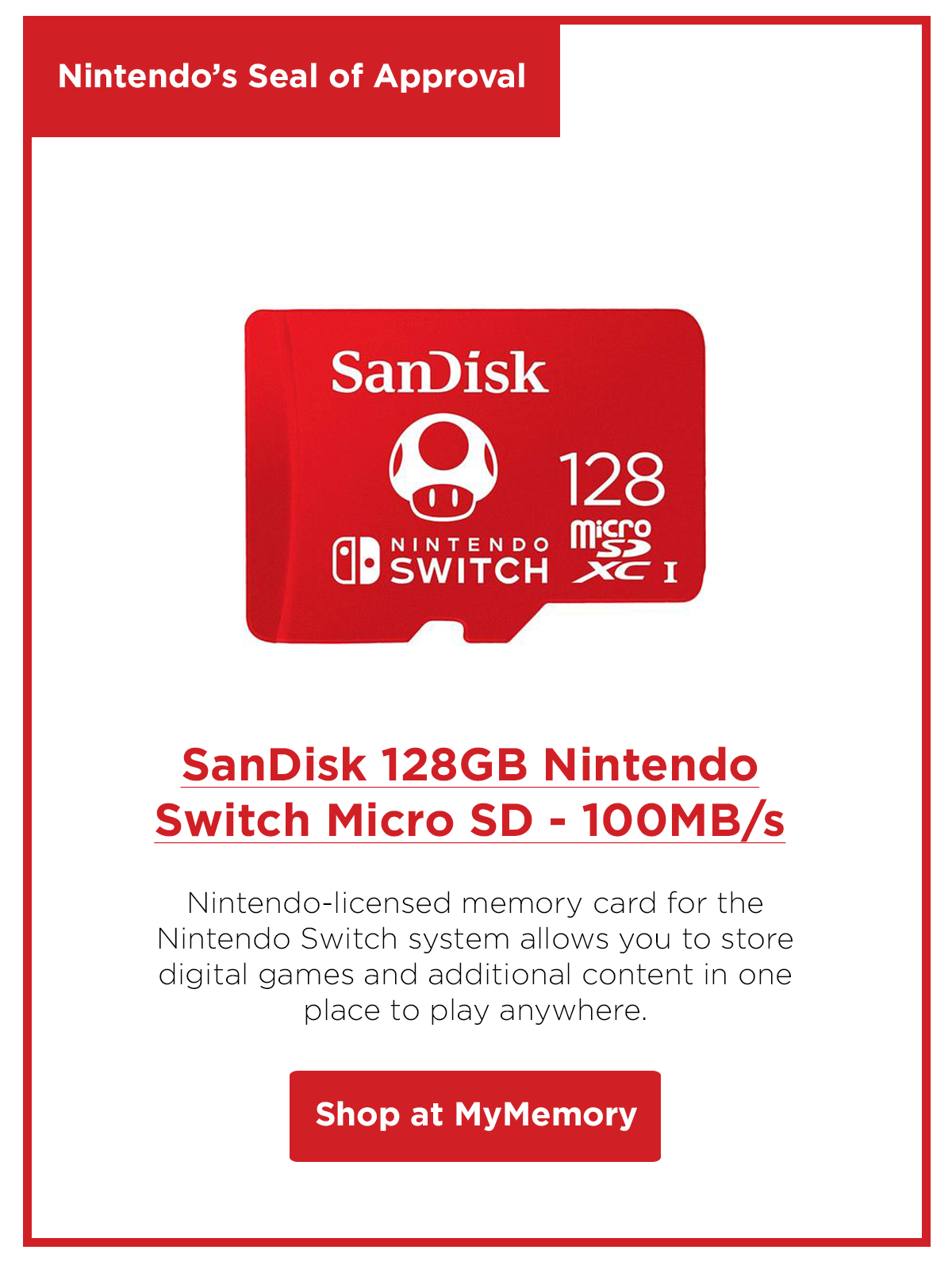 nintendo switch micro sd card