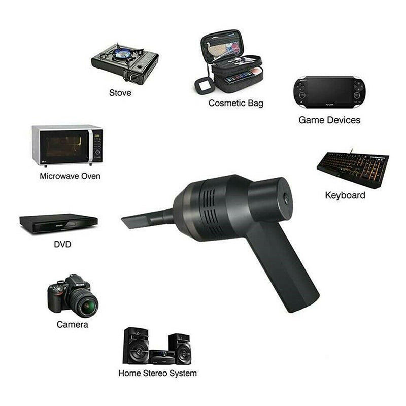 Mini Portable Handheld Vacuum Cleaner - USB Powered - Black
