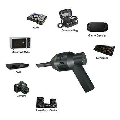 Mini Portable Handheld Vacuum Cleaner - USB Powered - Black