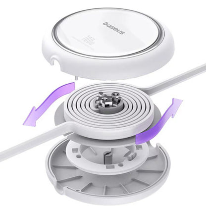 Baseus Free2Draw Mini Retractable Charging Cable Type-C to Type-C 100W 1m - Moon White