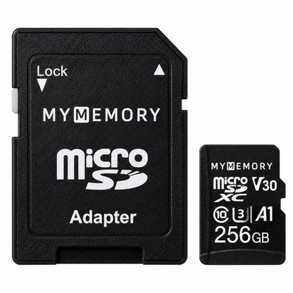 MyMemory PLUS 256GB microSD Card (SDXC) 4K A1 UHS-1 V30 U3 + Adapter - 100MB/s
