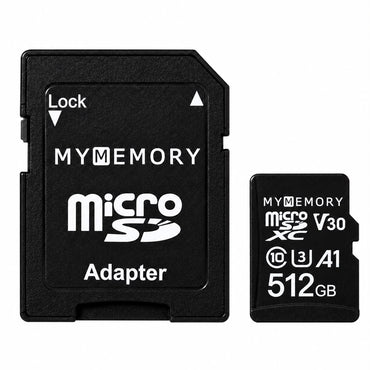 My Memory 512gb micro SDXC Memory Card + Adapter Pro Range Class 10 UHS-I U3 V30 A1-Ulra-fast Memory