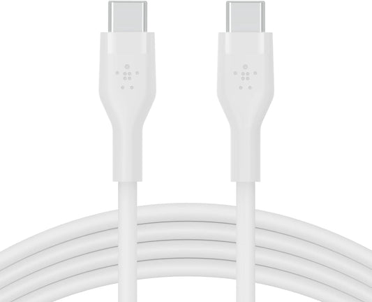 Belkin BoostCharge Flex silicone USB C charger cable, USB-IF certified USB type C to USB type C