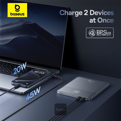 Baseus Blade2 12000mAh 65W Power Bank with Digital Display Intelligent Edition - Horizon Silver
