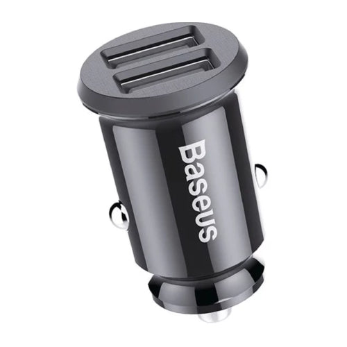 Baseus Grain Car Charger (Dual USB 5V 3.1A ) -  Black