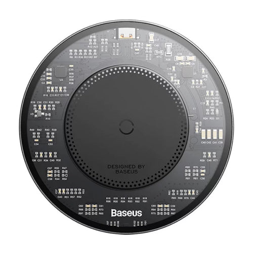 Baseus Simple 2 Wireless Charger 15W with USB-C to USB-C cable 24W 12V/2A 1m - Cluster Black