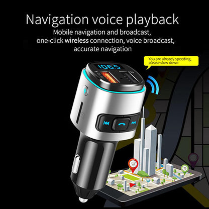 Bluetooth Car MP3 Player Car FM Transmitter Phone - Hands-free Car Charger BC41 QC3.0