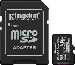 Kingston 512GB Canvas Select Plus microSD Card (SDXC) Gen3 150MB/s A1 + Adapter