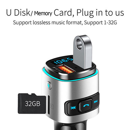 Bluetooth Car MP3 Player Car FM Transmitter Phone - Hands-free Car Charger BC41 QC3.0