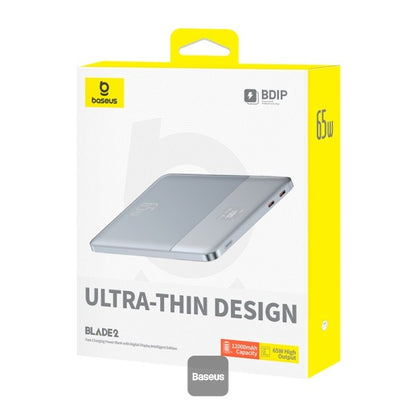 Baseus Blade2 12000mAh 65W Power Bank with Digital Display Intelligent Edition - Horizon Silver