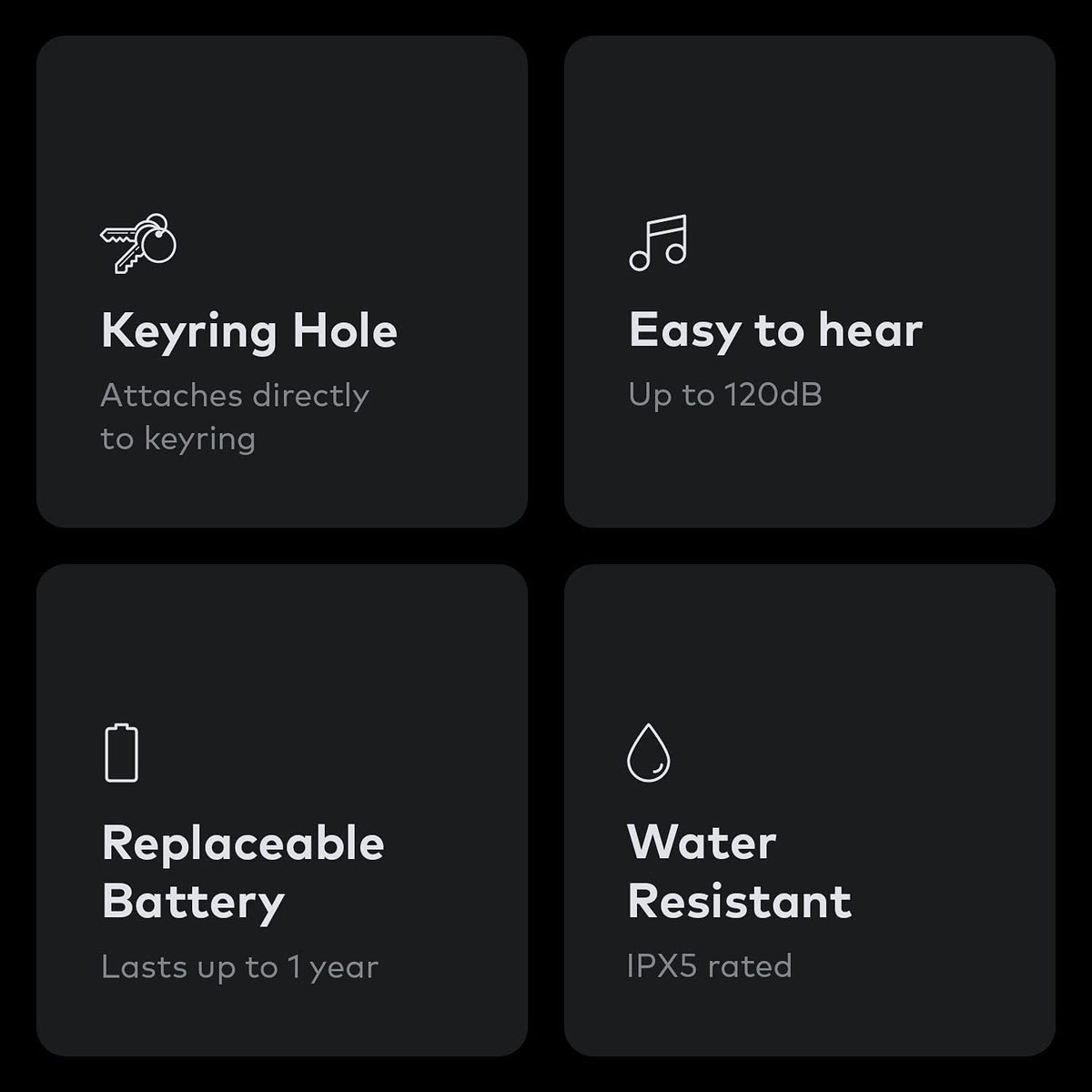 Chipolo ONE Spot - Finder, Bluetooth Tracker - Works with The Apple Find My app (only for iOS) (Black)