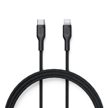 Cygnett Fast 30W USB-C to Lightening Premium Braided 2.2m Cable Black