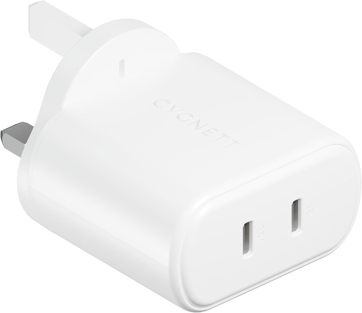 Cygnett PowerPlus 35W Dual USB-C Wall Charger – High-Speed Charger
