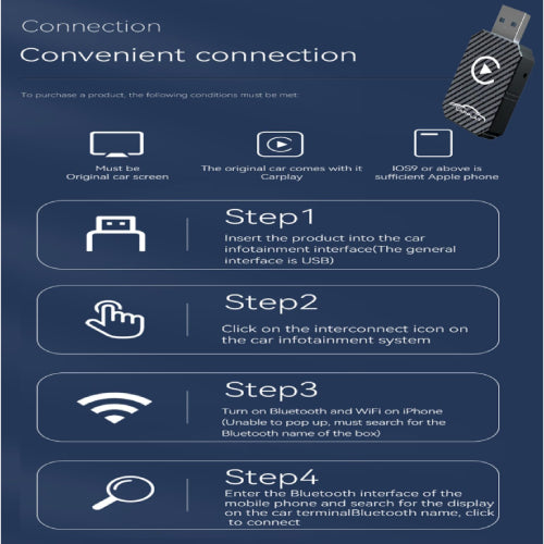 Wireless CarPlay Adapter - Black