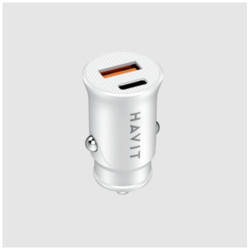 Havit CC2022 Car charger 20W USB+USB-C - White