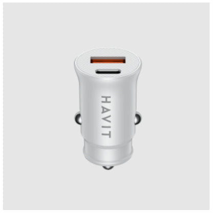 Havit CC2022 Car charger 20W USB+USB-C - White