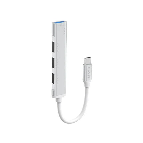 Havit HB41 4-in-1 USB-A to USB-C 2.0 & USB-A3.0 - Silver