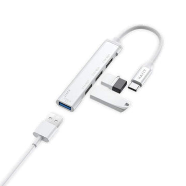 Havit HB41 4-in-1 USB-A to USB-C 2.0 & USB-A3.0 - Silver