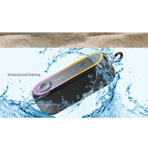 HAVIT SK810BT Portable lPX6 Waterproof RGB Wireless Speaker - Black