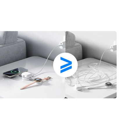 HAVIT W3105 3-in-1 Portable Wireless Charger - White