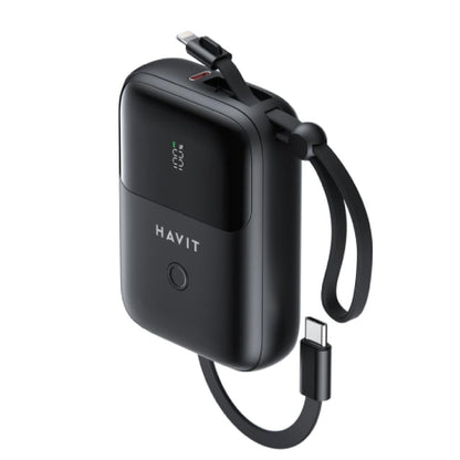 Havit PB5215 PD22.5W USB-C and Apple Lightning 10,000 mAh Powerbank - Black