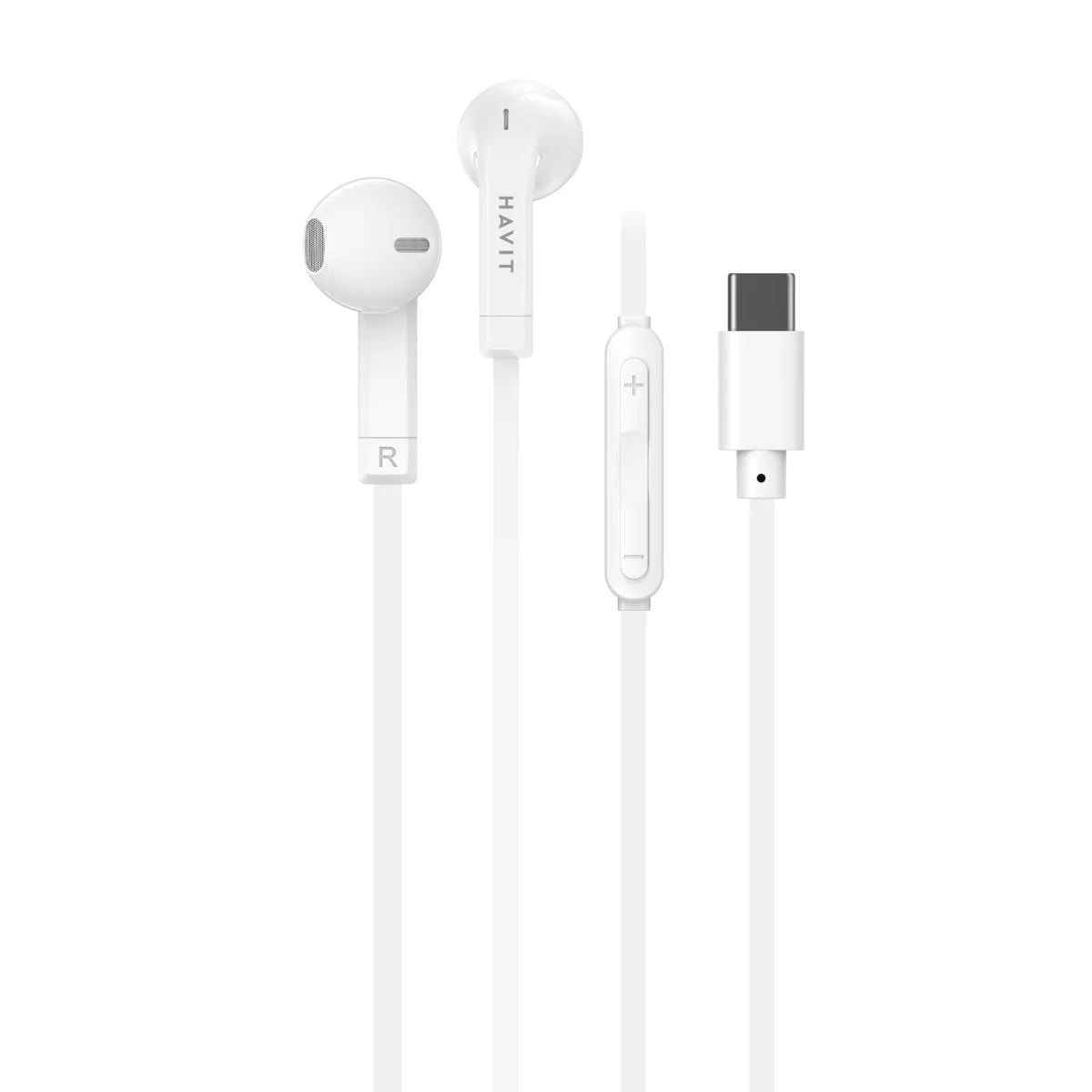 HAVIT E336C USB-C Headphones with Microphone | White