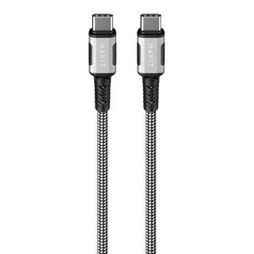 Havit CB6297 Nylon Braided PD60W USB-C to USB-C 1M Cable - Black