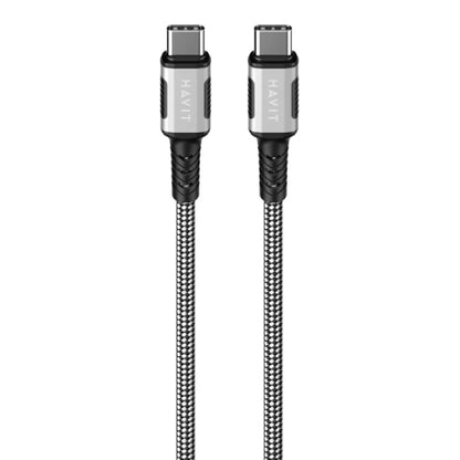 Havit CB6297 Nylon Braided PD60W USB-C to USB-C 1M Cable - Black