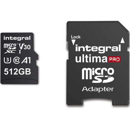 Integral 512GB UltimaPRO A2 V30 High Speed microSD Card (SDXC) UHS-I U3 - 180MB/s