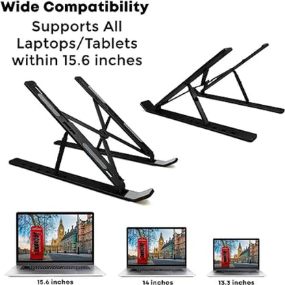 Laptop Adjustable Stand and Holder for Desk- Silver