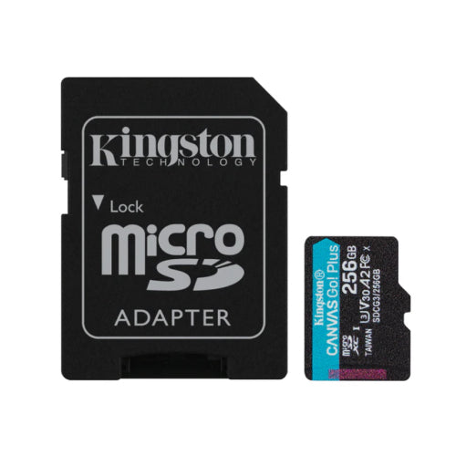 Kingston 256GB Canvas Select Plus microSD Card (SDXC) + Adapter- 150MB/s